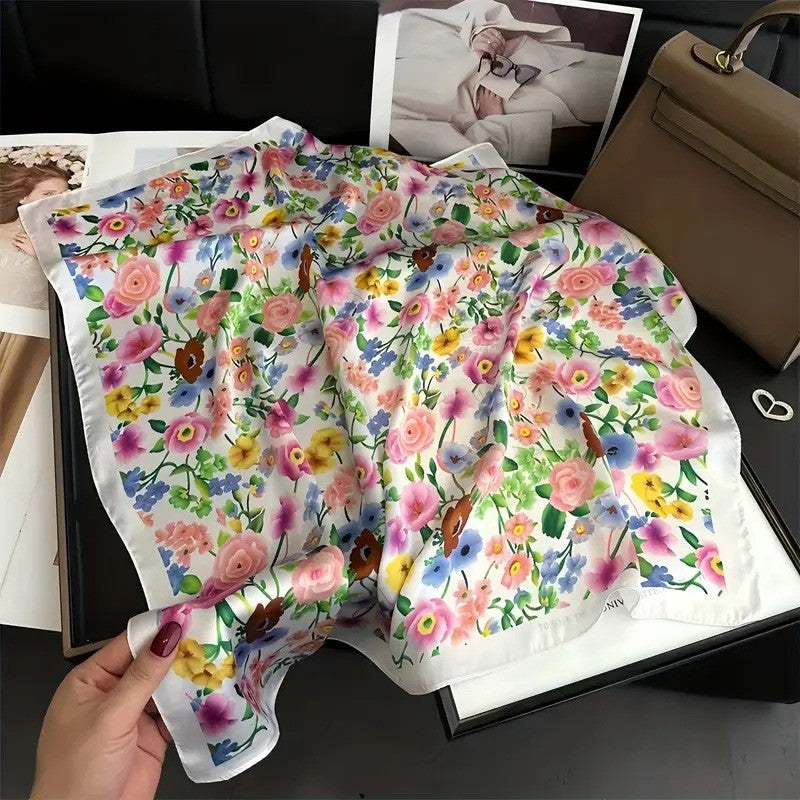 Retro Korean Style Faux Silk Fashion Scarf