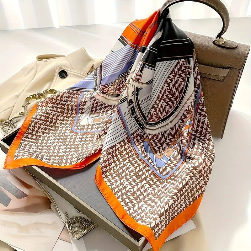 Retro Korean Style Faux Silk Fashion Scarf