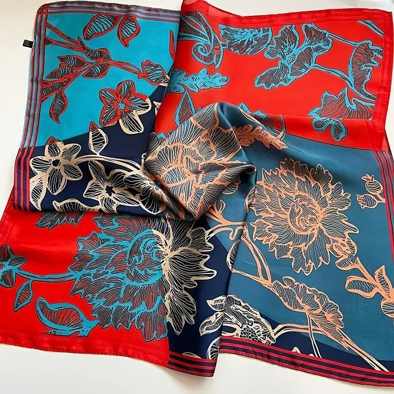 Retro Korean Style Faux Silk Fashion Scarf