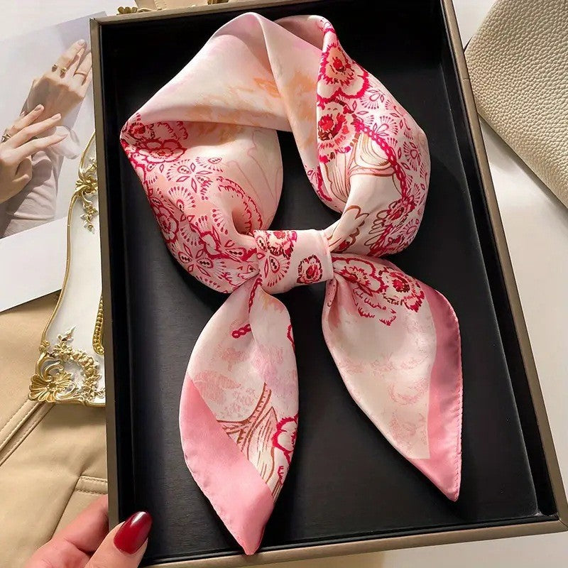 Retro Korean Style Faux Silk Fashion Scarf