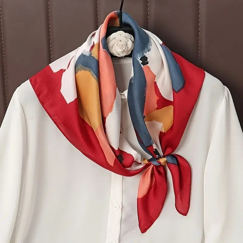 Retro Korean Style Faux Silk Fashion Scarf
