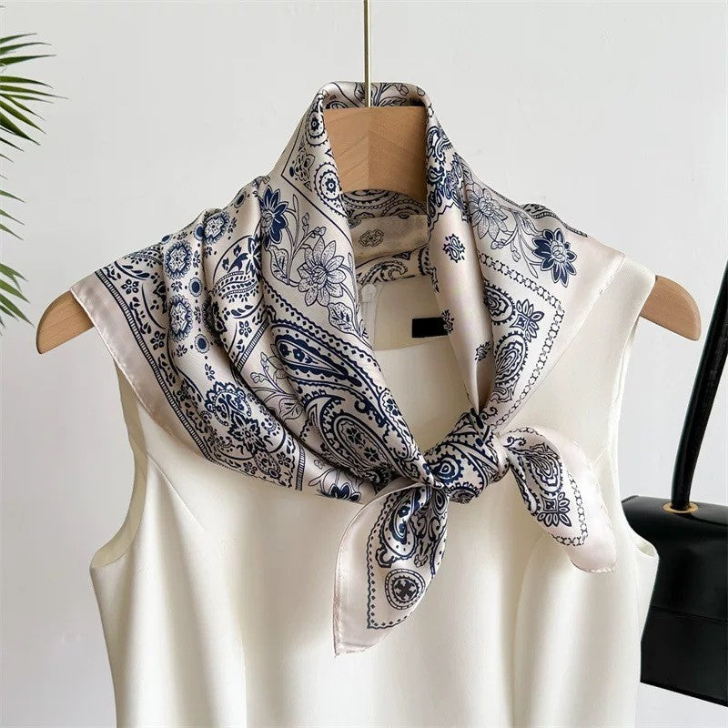 Retro Korean Style Faux Silk Fashion Scarf