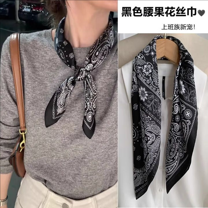 Retro Korean Style Faux Silk Fashion Scarf