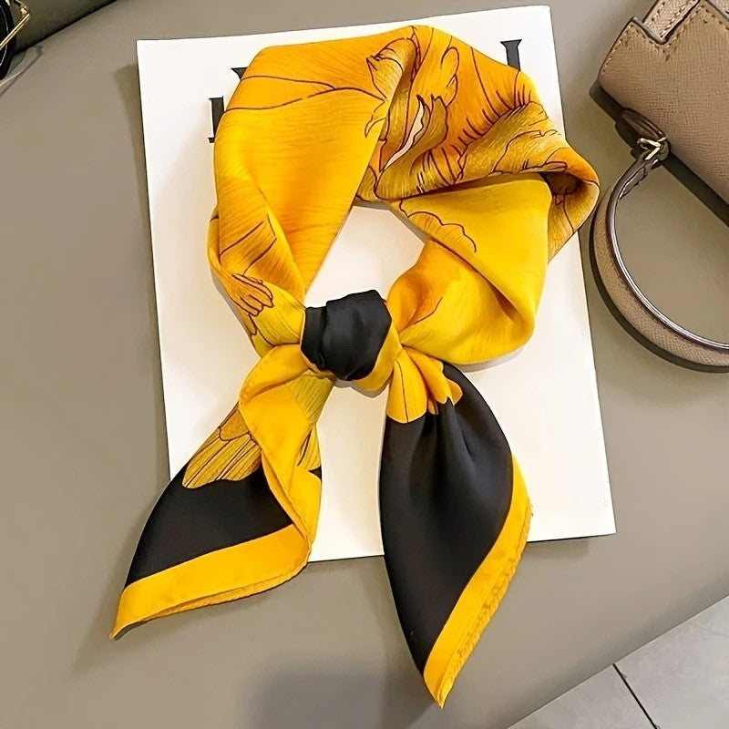 Retro Korean Style Faux Silk Fashion Scarf