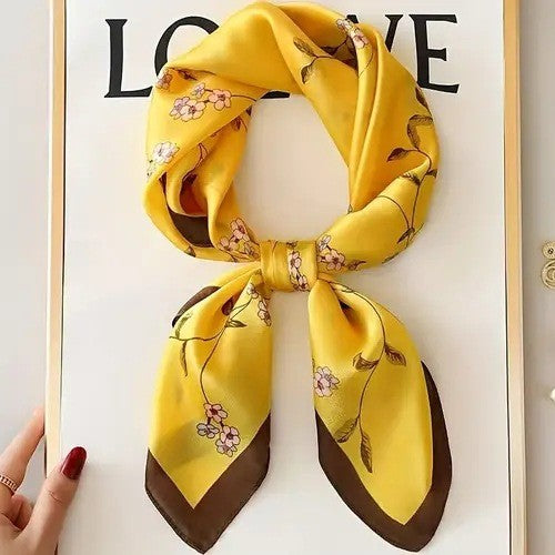 Retro Korean Style Faux Silk Fashion Scarf