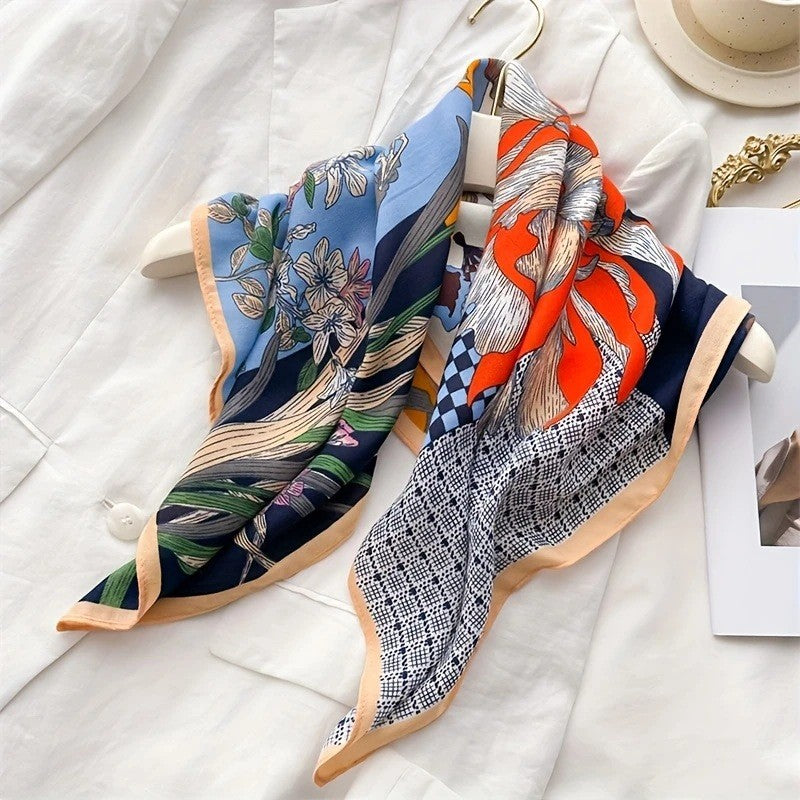 Retro Korean Style Faux Silk Fashion Scarf