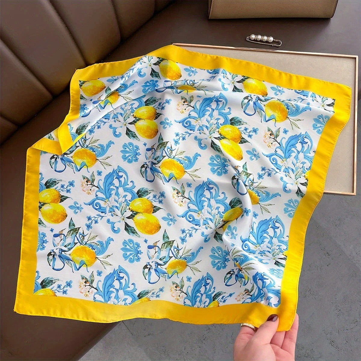 Retro Korean Style Faux Silk Fashion Scarf