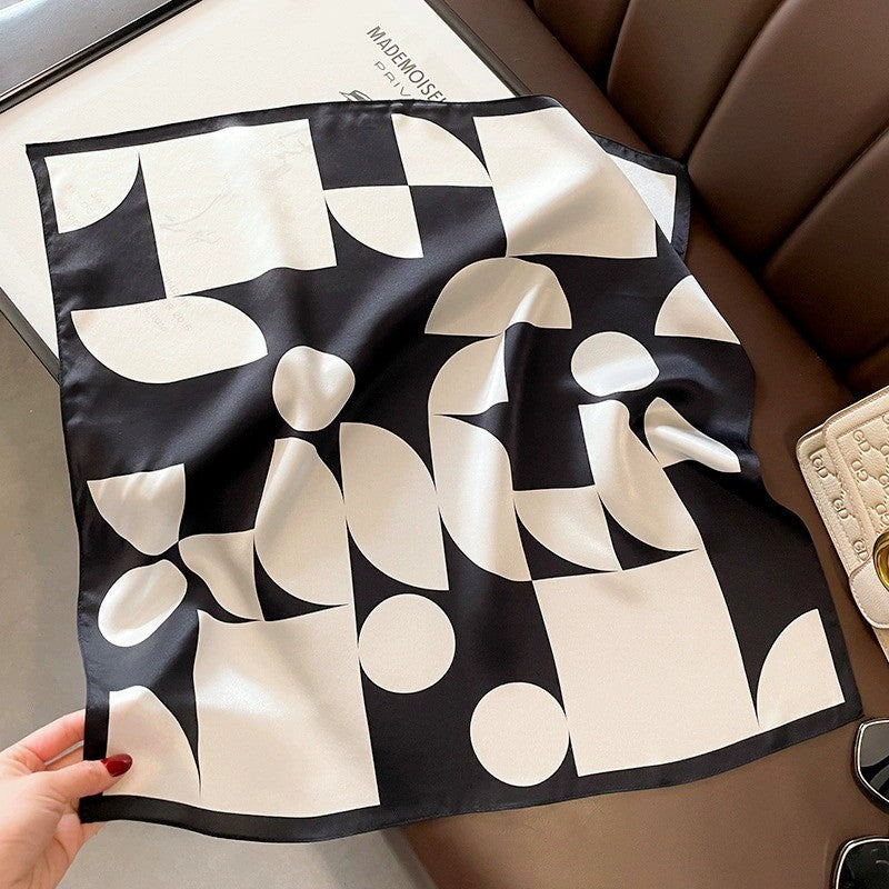 Retro Korean Style Faux Silk Fashion Scarf