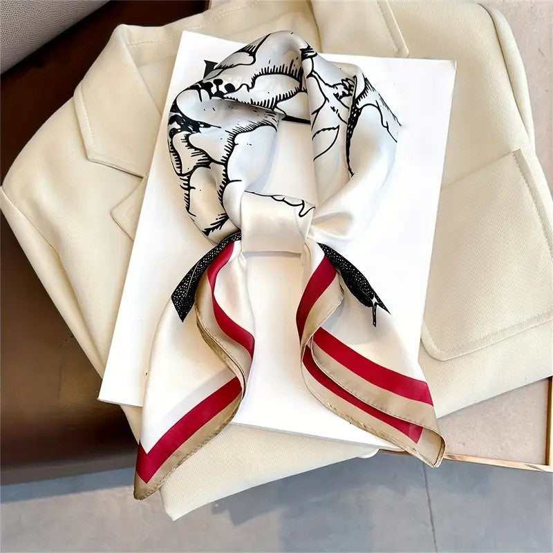 Retro Korean Style Faux Silk Fashion Scarf