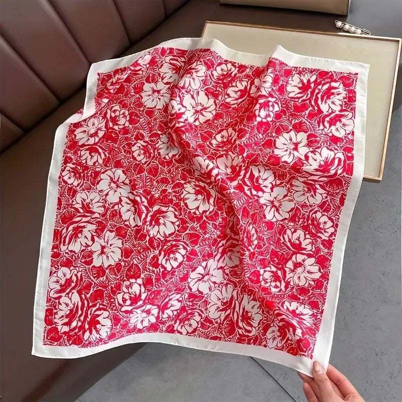Retro Korean Style Faux Silk Fashion Scarf