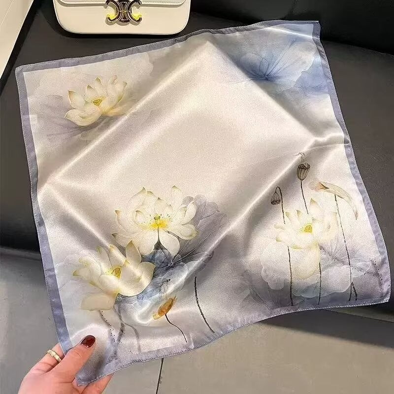 Retro Korean Style Faux Silk Fashion Scarf