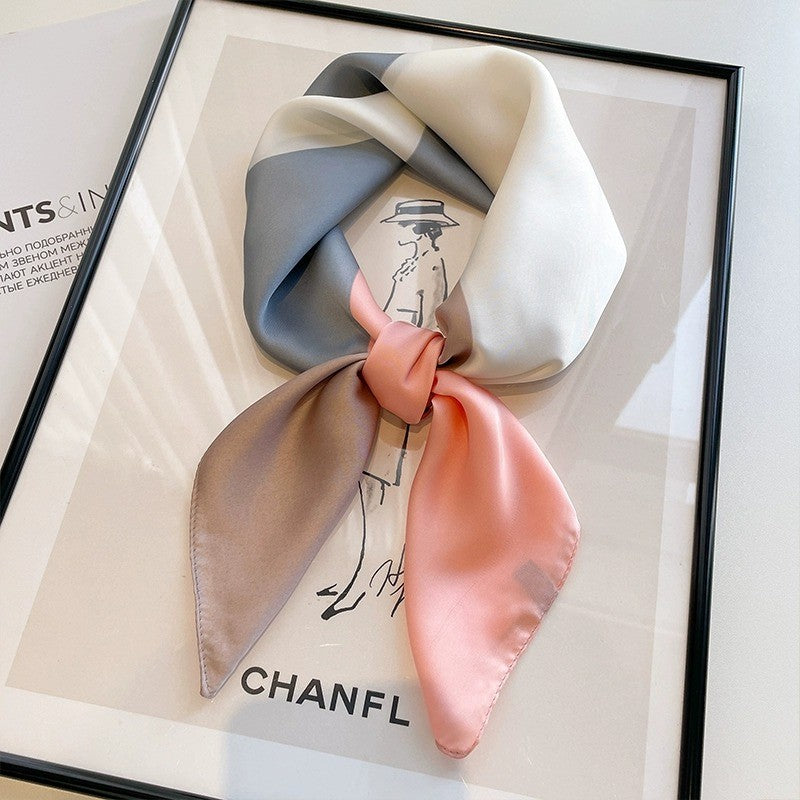 Retro Korean Style Faux Silk Fashion Scarf