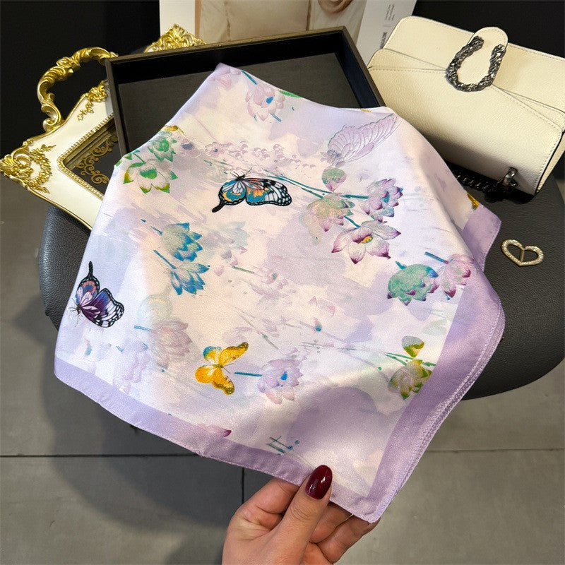 Retro Korean Style Faux Silk Fashion Scarf