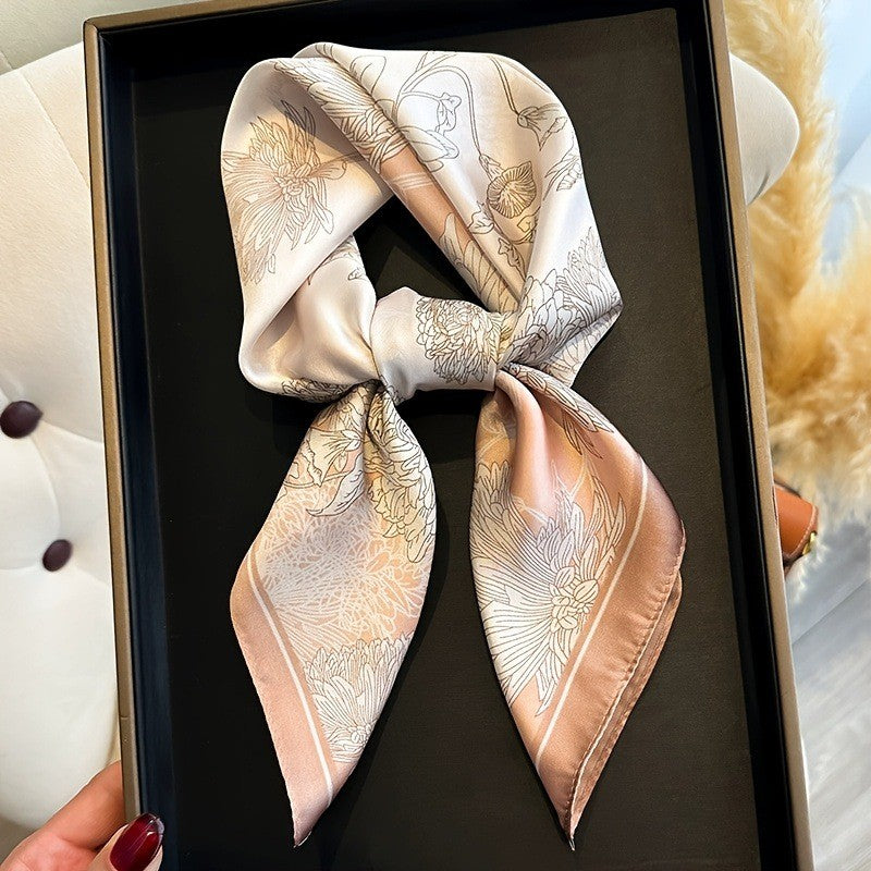 Retro Korean Style Faux Silk Fashion Scarf