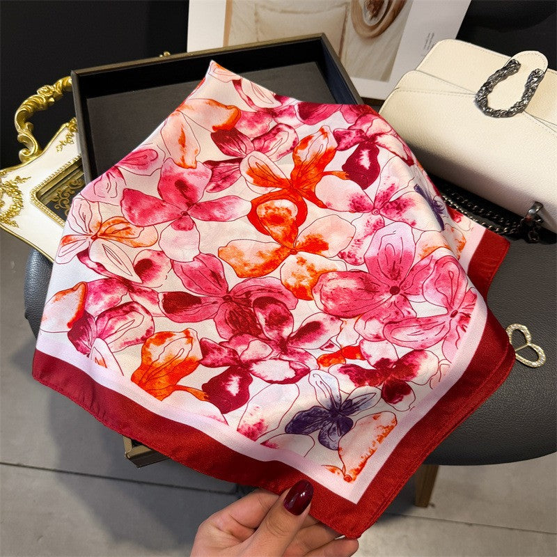 Retro Korean Style Faux Silk Fashion Scarf