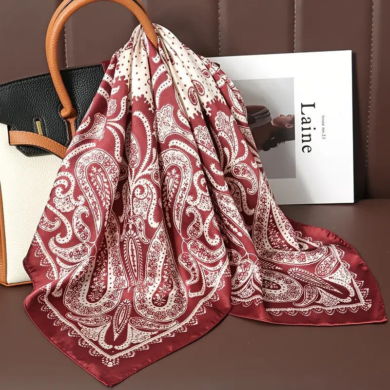 Retro Korean Style Faux Silk Fashion Scarf