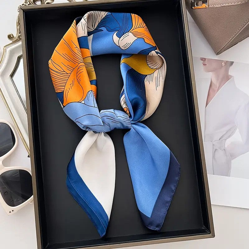 Retro Korean Style Faux Silk Fashion Scarf