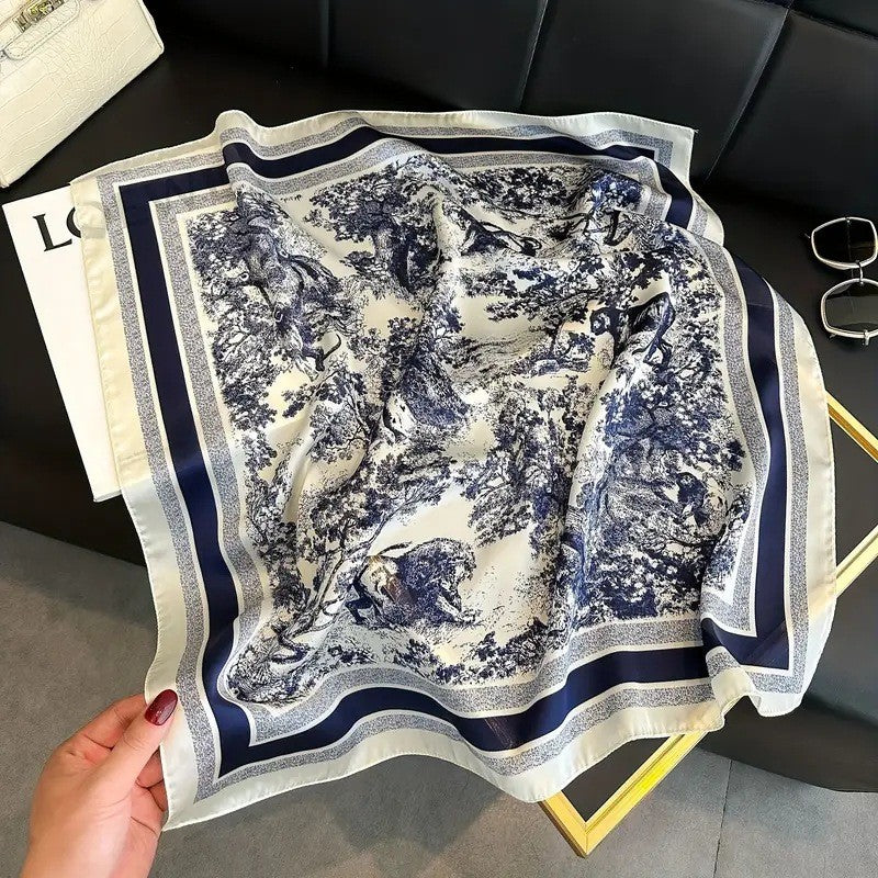 Retro Korean Style Faux Silk Fashion Scarf