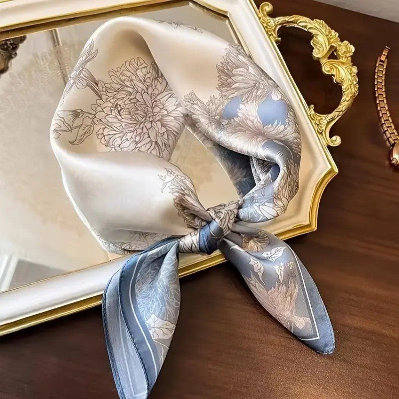 Retro Korean Style Faux Silk Fashion Scarf