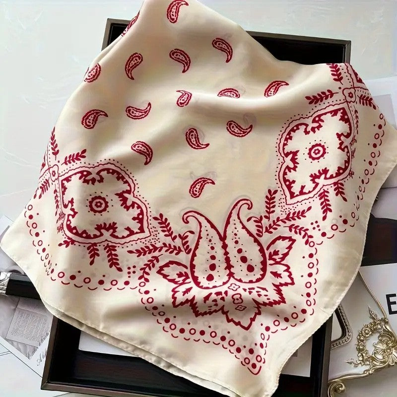 Retro Korean Style Faux Silk Fashion Scarf