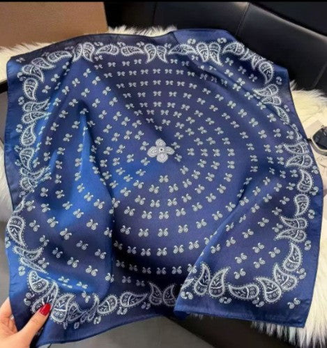 Retro Korean Style Faux Silk Fashion Scarf