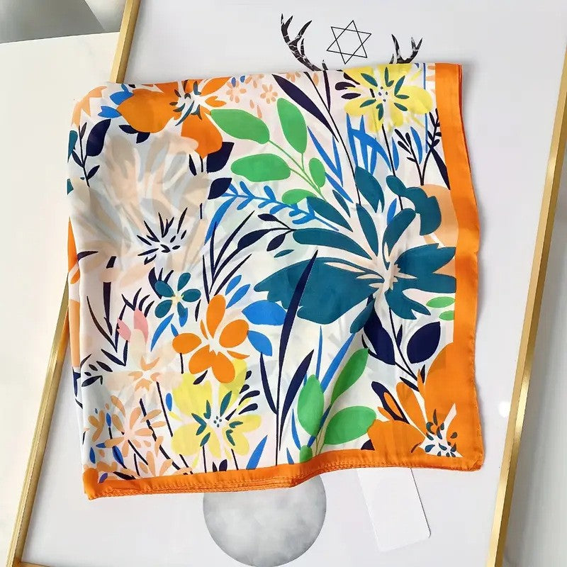 Retro Korean Style Faux Silk Fashion Scarf