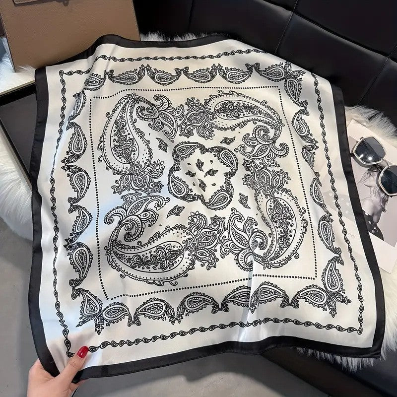 Retro Korean Style Faux Silk Fashion Scarf