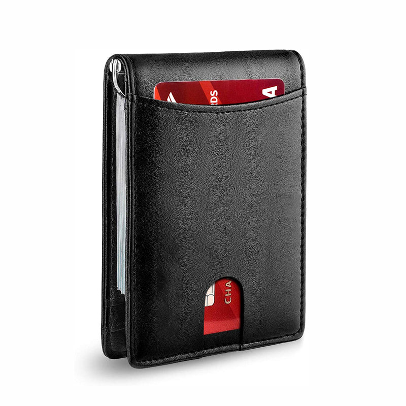 Genuine Leather Anti-theft Card Holder with RFID Protection