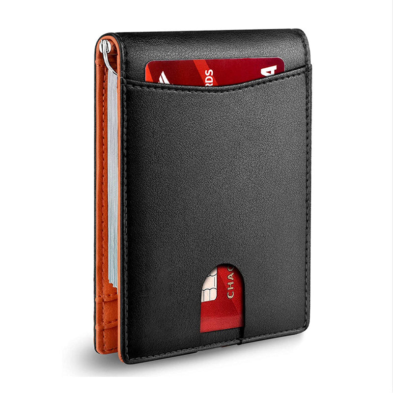Genuine Leather Anti-theft Card Holder with RFID Protection