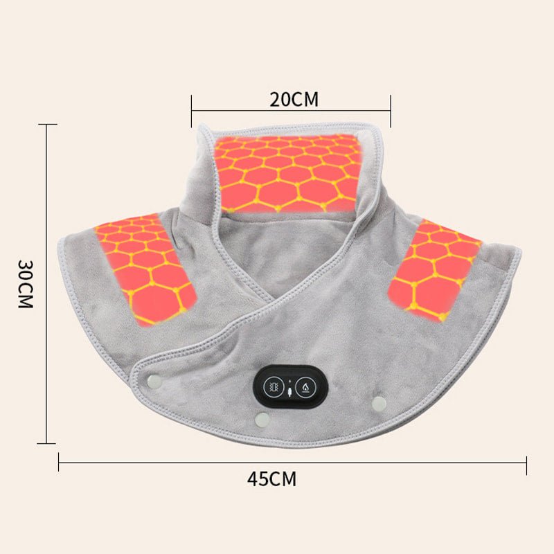 Electric Neck & Shoulder Heating Pad with Vibrating Massage