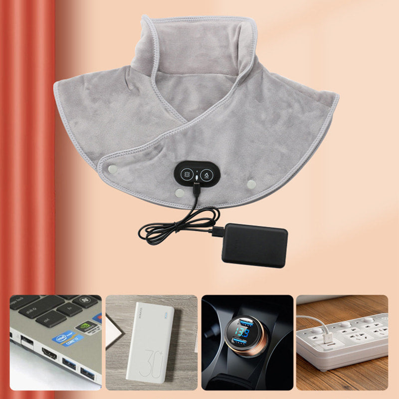 Electric Neck & Shoulder Heating Pad with Vibrating Massage