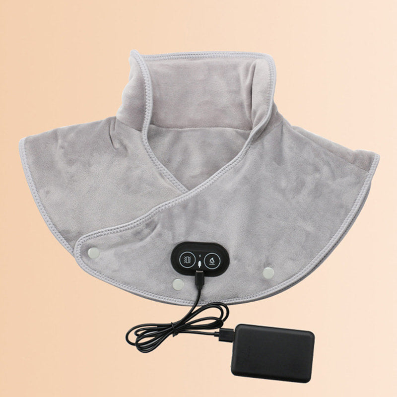 Electric Neck & Shoulder Heating Pad with Vibrating Massage