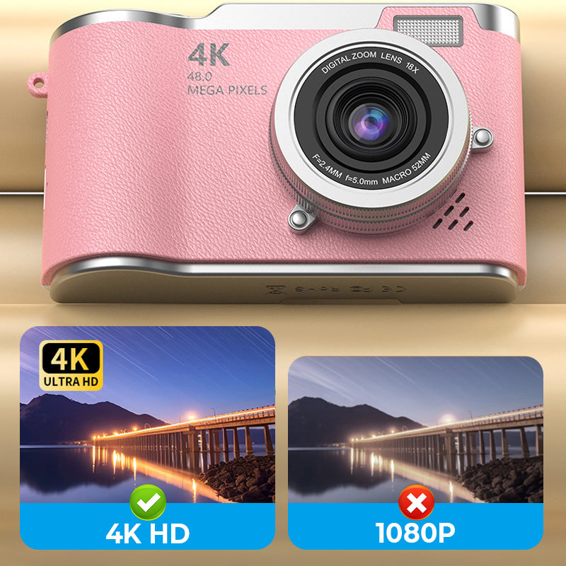 4K UHD Flip Screen Camera with High-Speed Autofocus