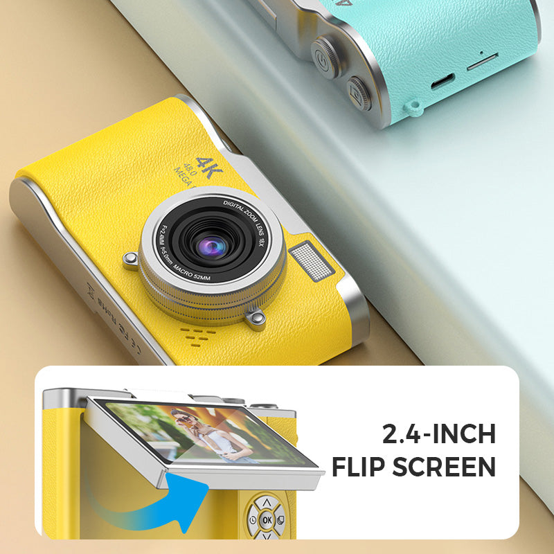 4K UHD Flip Screen Camera with High-Speed Autofocus