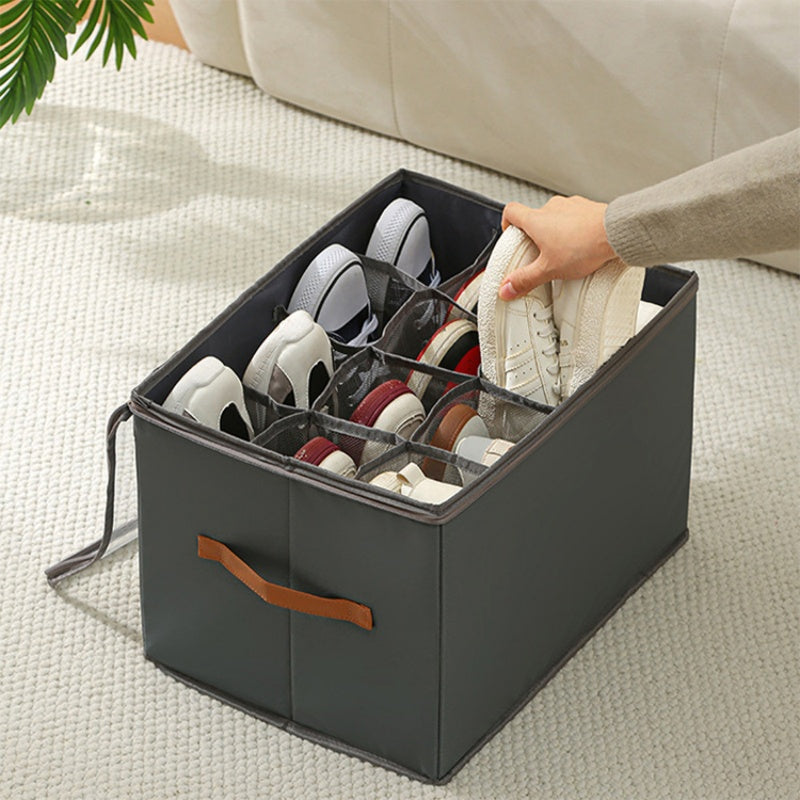 Collapsible Closet Shoe Storage with Transparent Cover