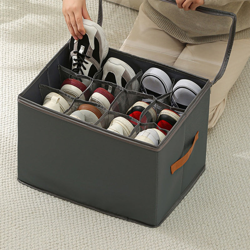 Collapsible Closet Shoe Storage with Transparent Cover