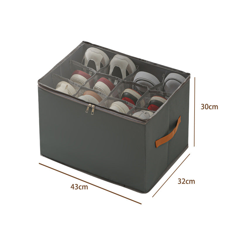 Collapsible Closet Shoe Storage with Transparent Cover
