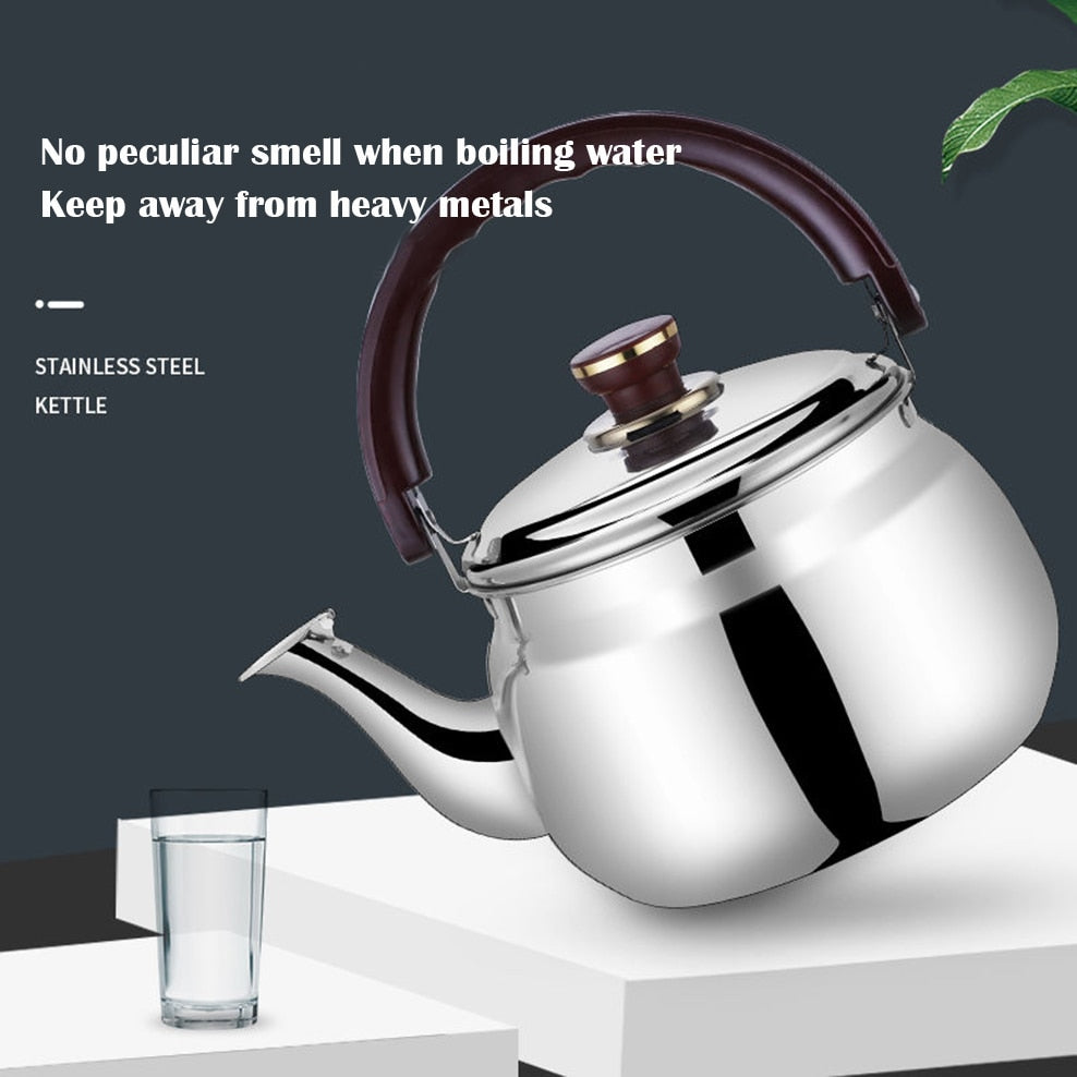 Stainless Steel Whistling Kettle with Thick Walls