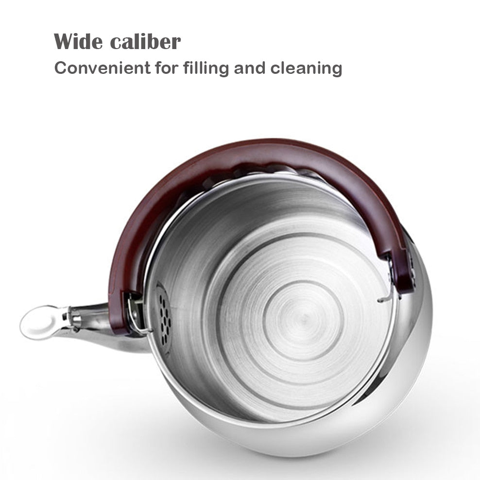Stainless Steel Whistling Kettle with Thick Walls