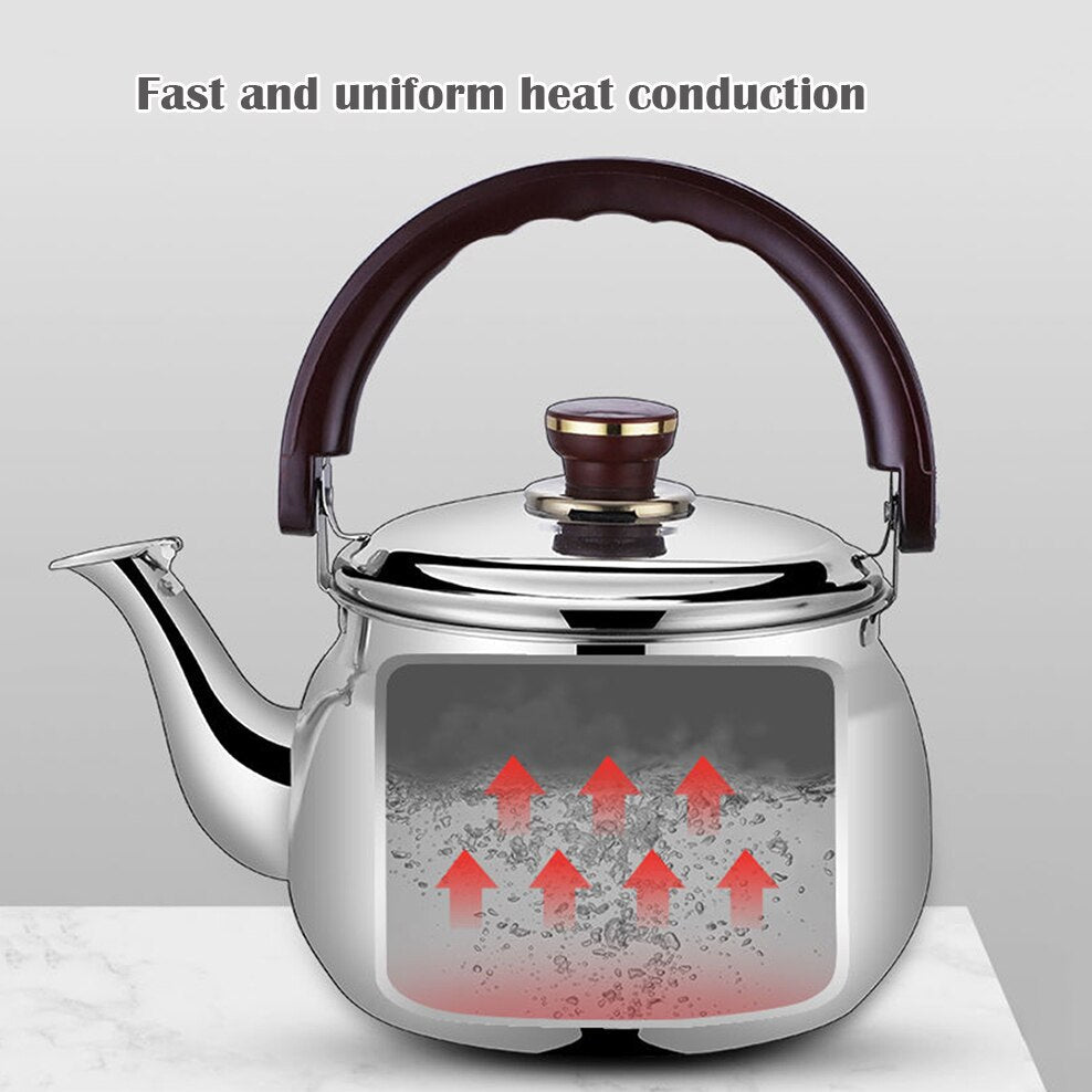 Stainless Steel Whistling Kettle with Thick Walls