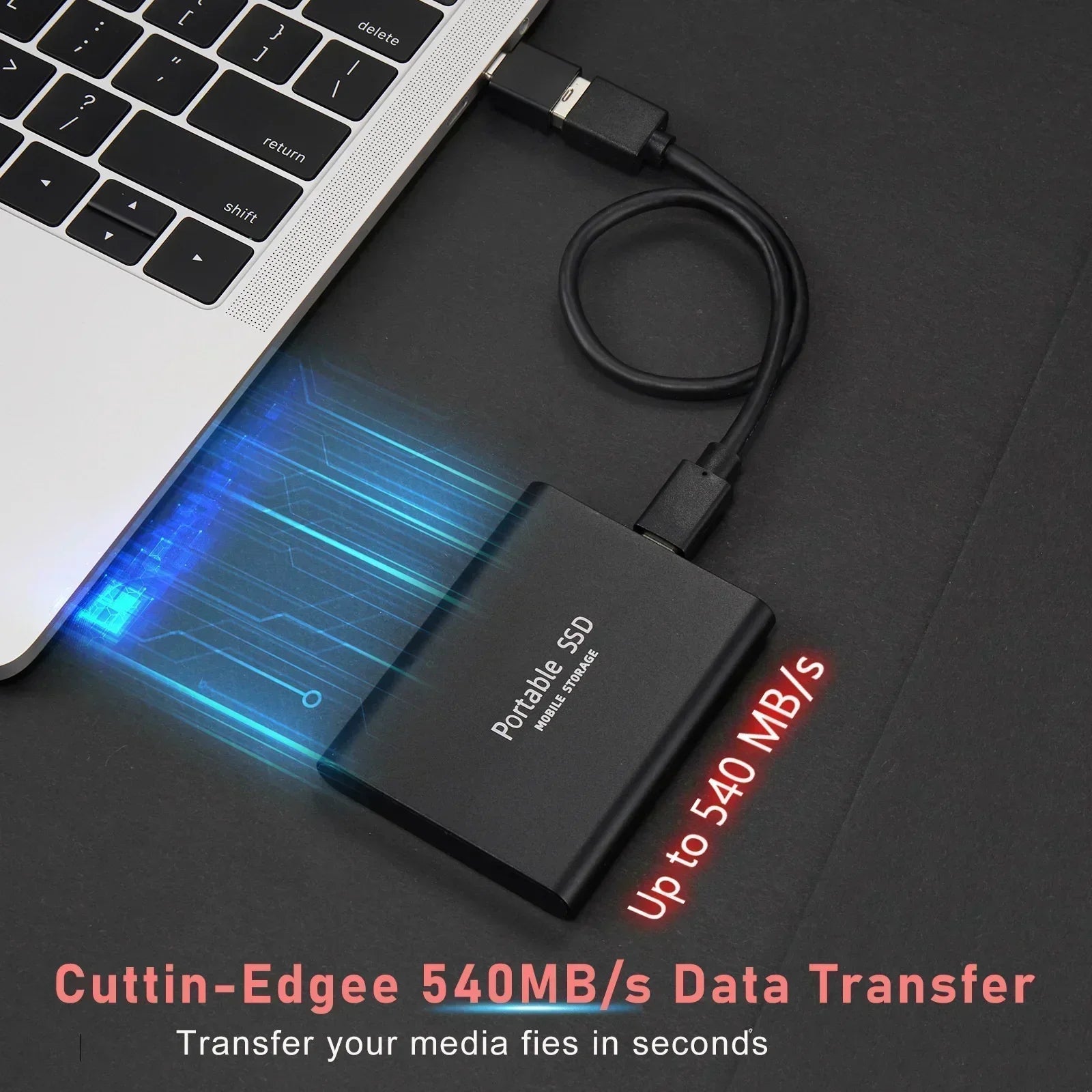 Portable USB 3.1 Type-C SSD | Fast External Storage | 128GB Capacity