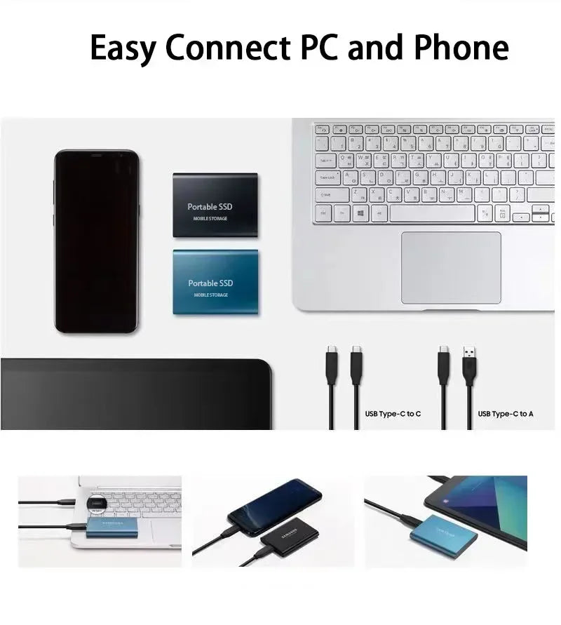 Portable USB 3.1 Type-C SSD | Fast External Storage | 128GB Capacity