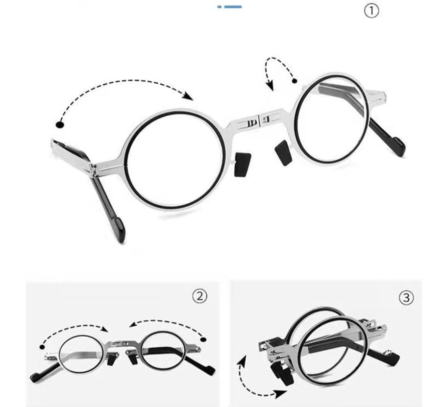 Compact Folding Reading Glasses – Lightweight, Durable with Flexible Lenses