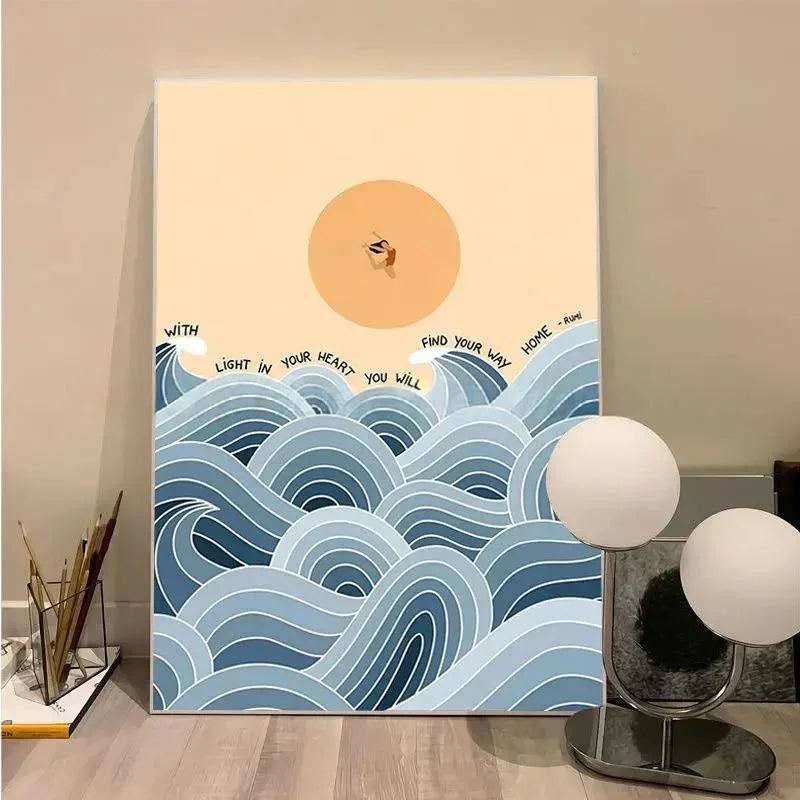 Flio Beach Man and Girl Poster