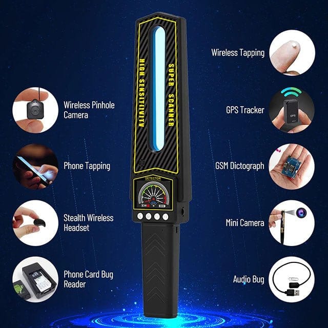 RF Bug Detector & Hidden Camera Finder | Portable Privacy Scanner